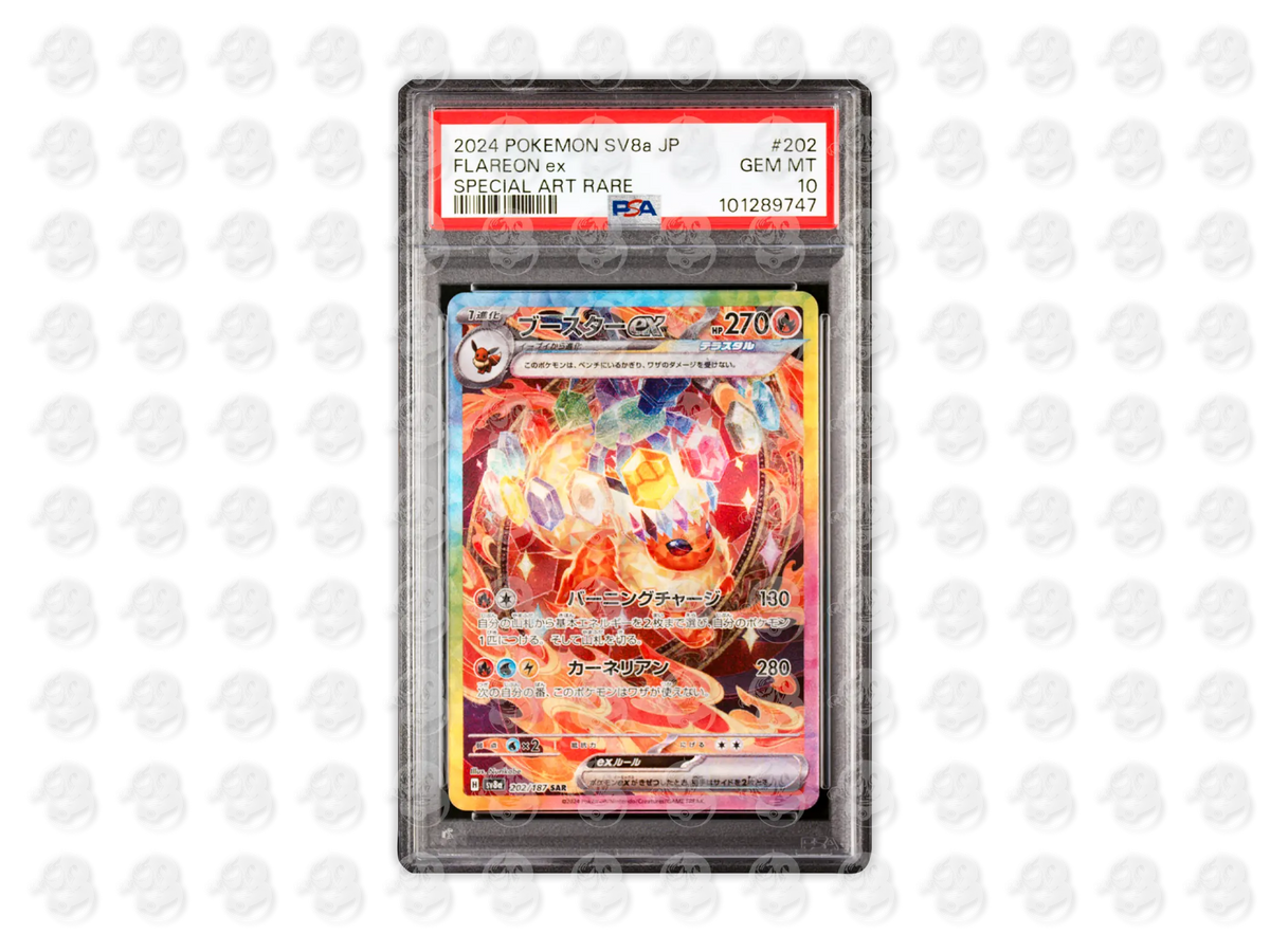 #202 FLAREON EX - SPECIAL ART RARE | PSA 10 | 2024 SV8a-TERASTAL FEST ex