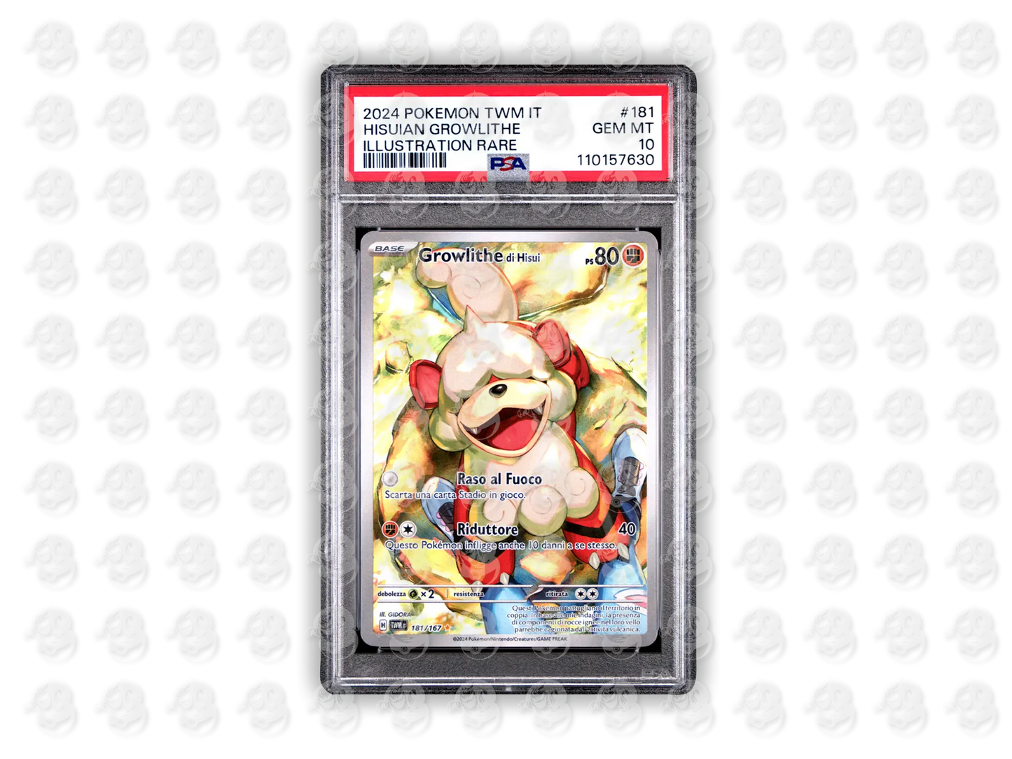 #181 HISUIAN GROWLITHE - ILLUSTRATION RARE | PSA 10 | 2024 TWM IT-TWILIGHT MASQUERADE