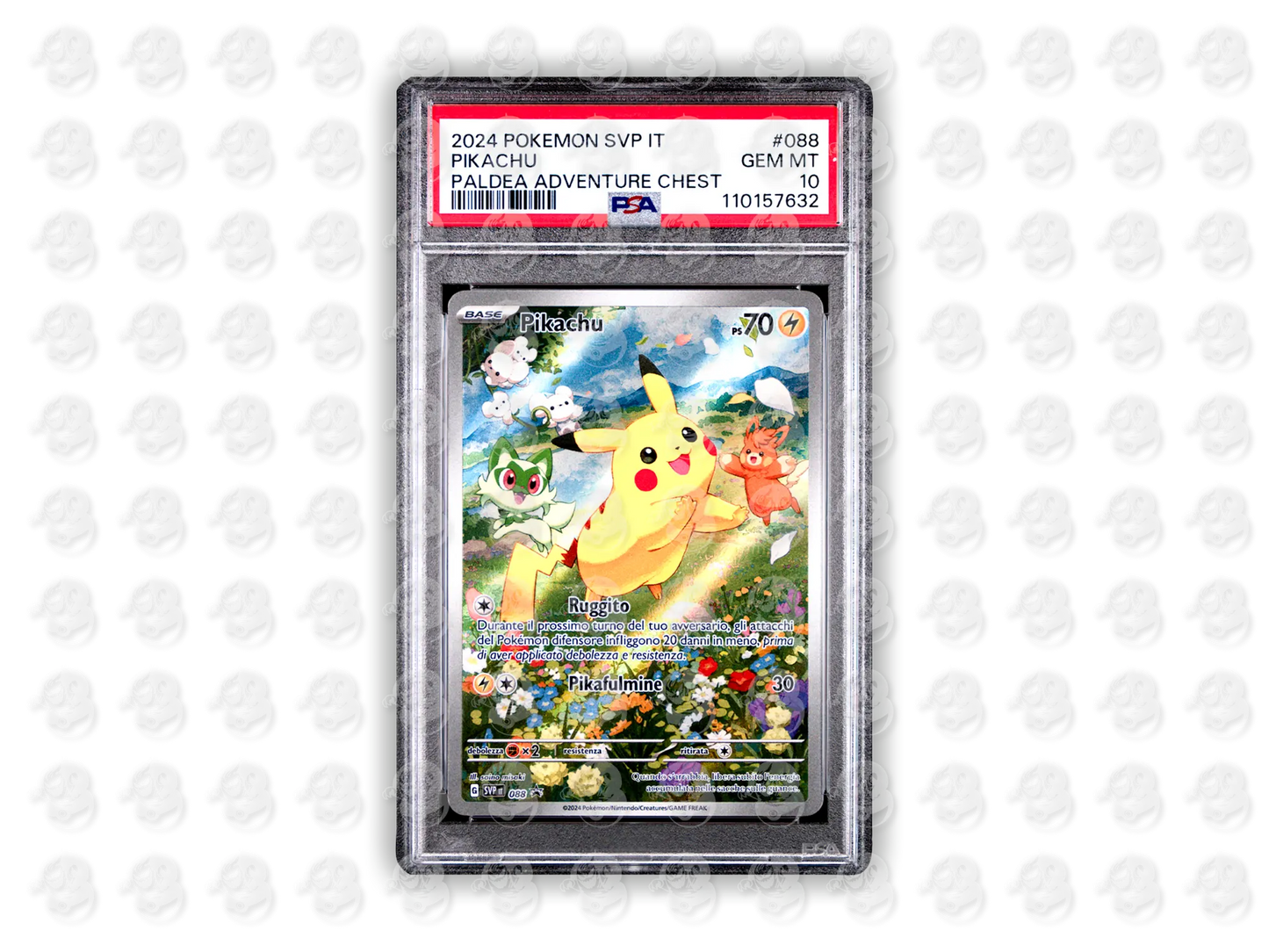 #088 PIKACHU - PALDEA ADVENTURE CHEST | PSA 10 | 2024 SVP IT-SV BLACK STAR PROMO