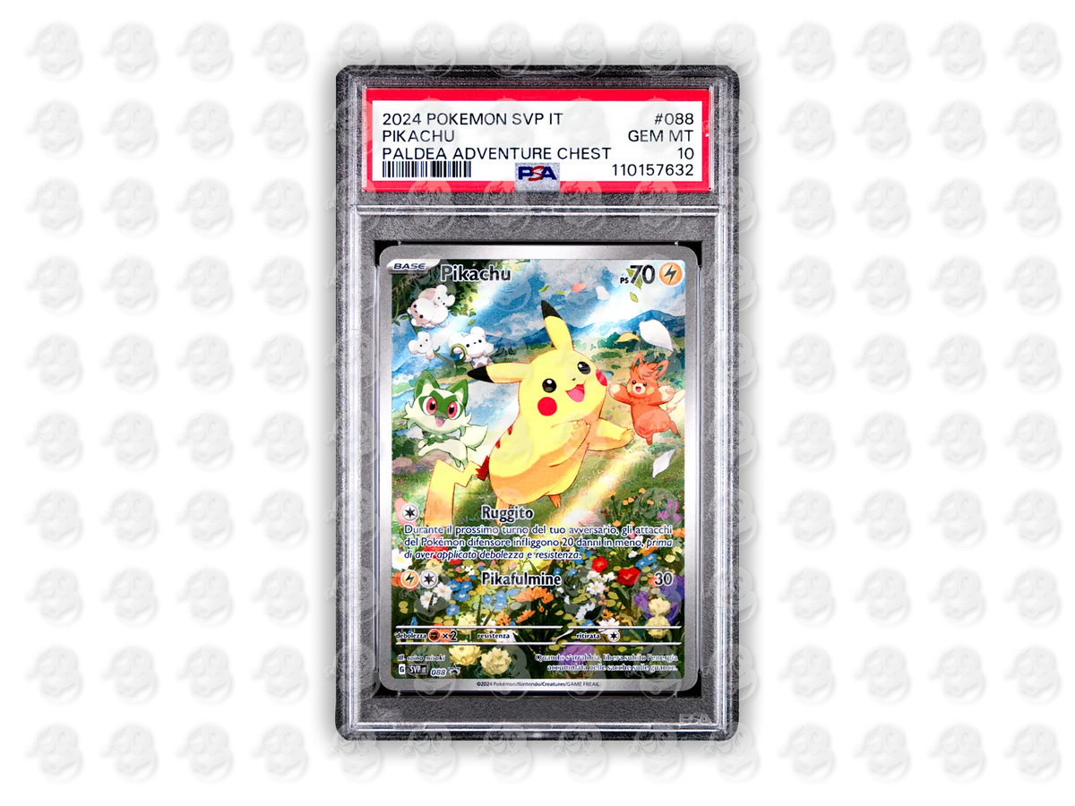 #088 PIKACHU - PALDEA ADVENTURE CHEST | PSA 10 | 2024 SVP IT-SV BLACK STAR PROMO
