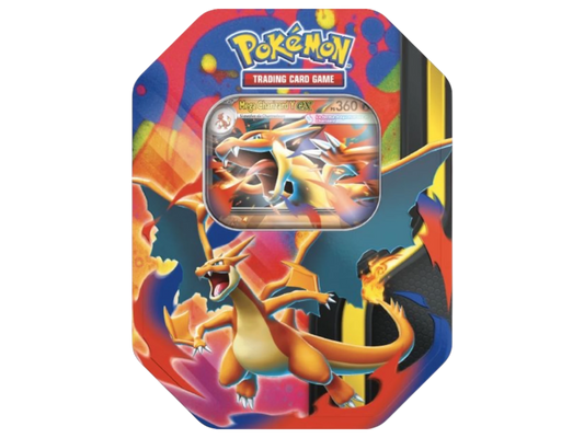 Tin Pokémon Mega Charizard Y ex – Box con Carte e Bustine GCC Originali