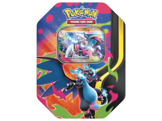 Tin Mega Charizard X ex Pokémon GCC – Box da Collezione con Carte e Bustine