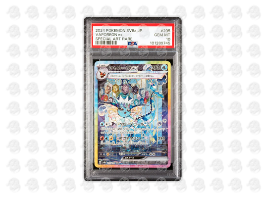 #205 VAPOREON EX - SPECIAL ART RARE | PSA 10 | 2024 SV8a-TERASTAL FEST ex