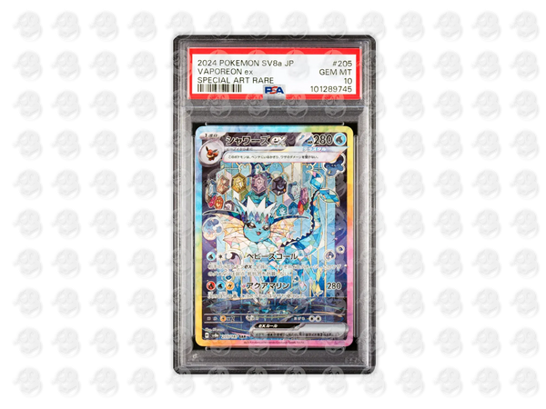 #205 VAPOREON EX - SPECIAL ART RARE | PSA 10 | 2024 SV8a-TERASTAL FEST ex