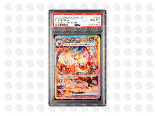 #202 FLAREON EX - SPECIAL ART RARE | PSA 10 | 2024 SV8a-TERASTAL FEST ex