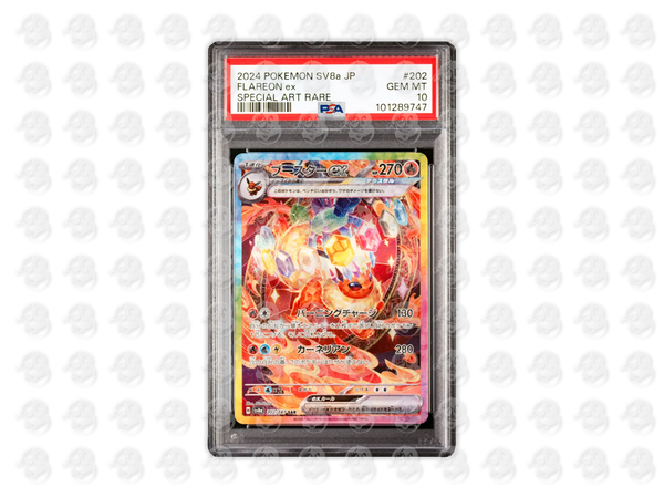 #202 FLAREON EX - SPECIAL ART RARE | PSA 10 | 2024 SV8a-TERASTAL FEST ex