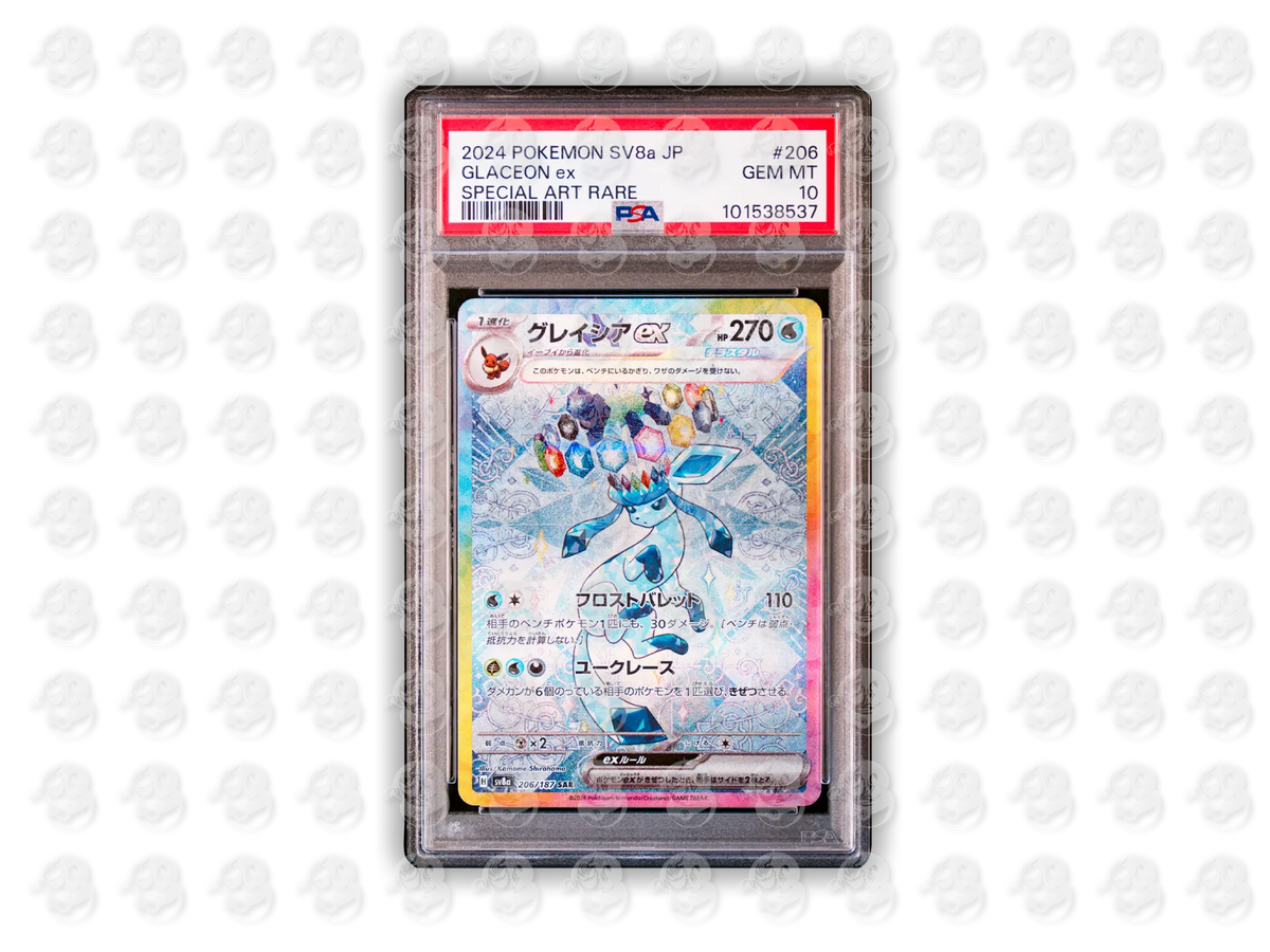 #206 GLACEON EX - SPECIAL ART RARE | PSA 10 | 2024 SV8a-TERASTAL FEST ex