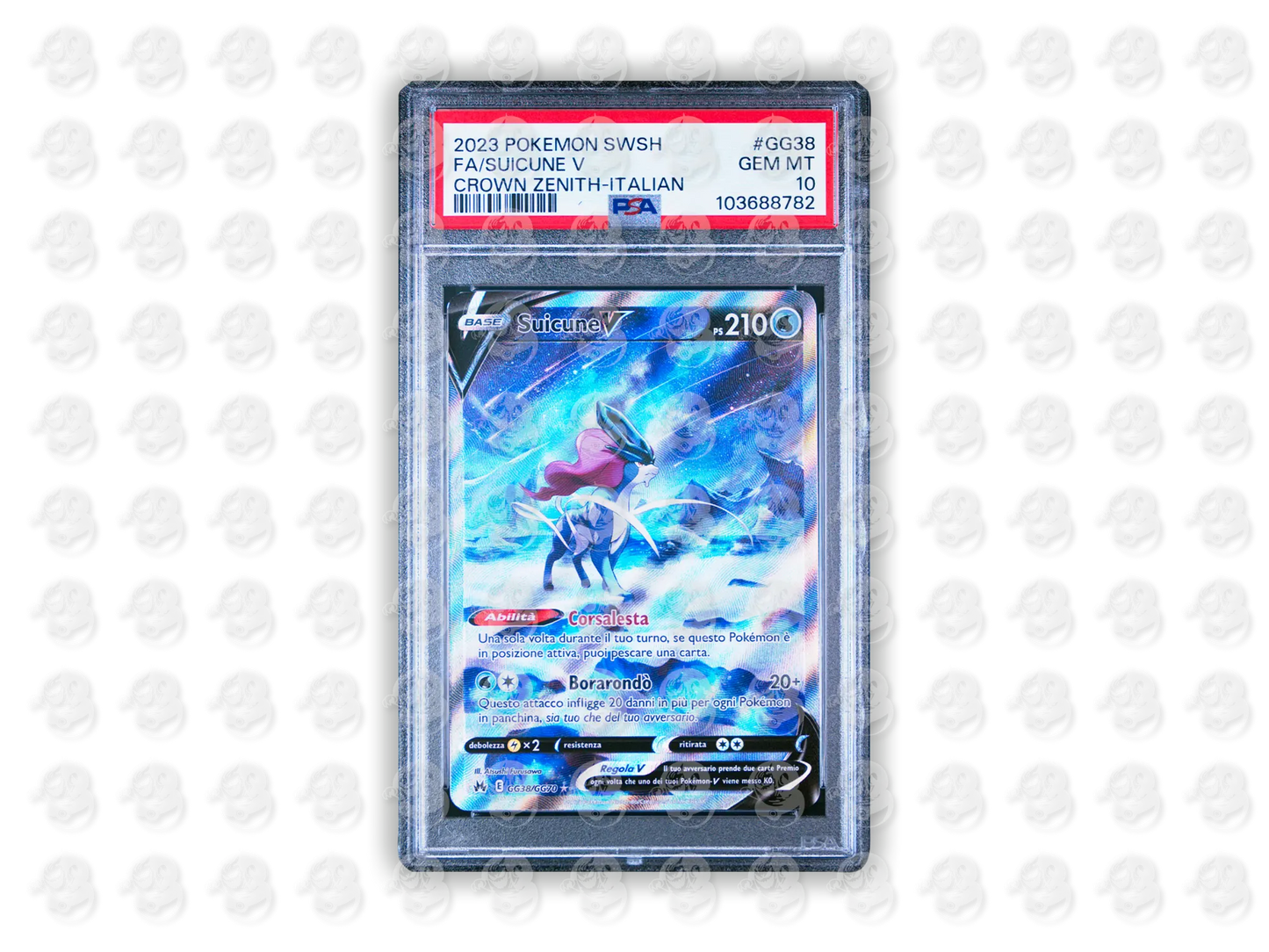 #GG38 FULL ART/SUICUNE V - ITALIAN | PSA 10 | 2023 CROWN ZENITH
