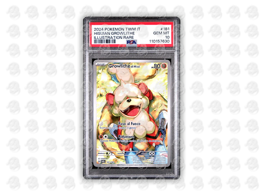 #181 HISUIAN GROWLITHE - ILLUSTRATION RARE | PSA 10 | 2024 TWM IT-TWILIGHT MASQUERADE