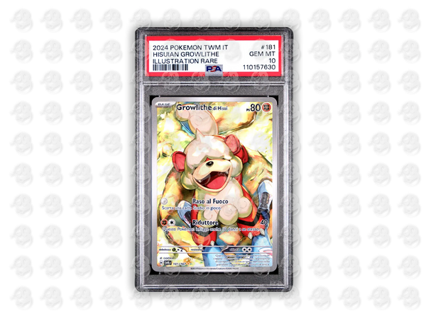 #181 HISUIAN GROWLITHE - ILLUSTRATION RARE | PSA 10 | 2024 TWM IT-TWILIGHT MASQUERADE