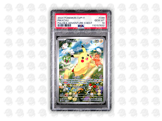 #088 PIKACHU - PALDEA ADVENTURE CHEST | PSA 10 | 2024 SVP IT-SV BLACK STAR PROMO