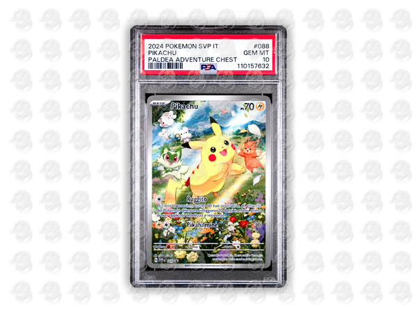 #088 PIKACHU - PALDEA ADVENTURE CHEST | PSA 10 | 2024 SVP IT-SV BLACK STAR PROMO