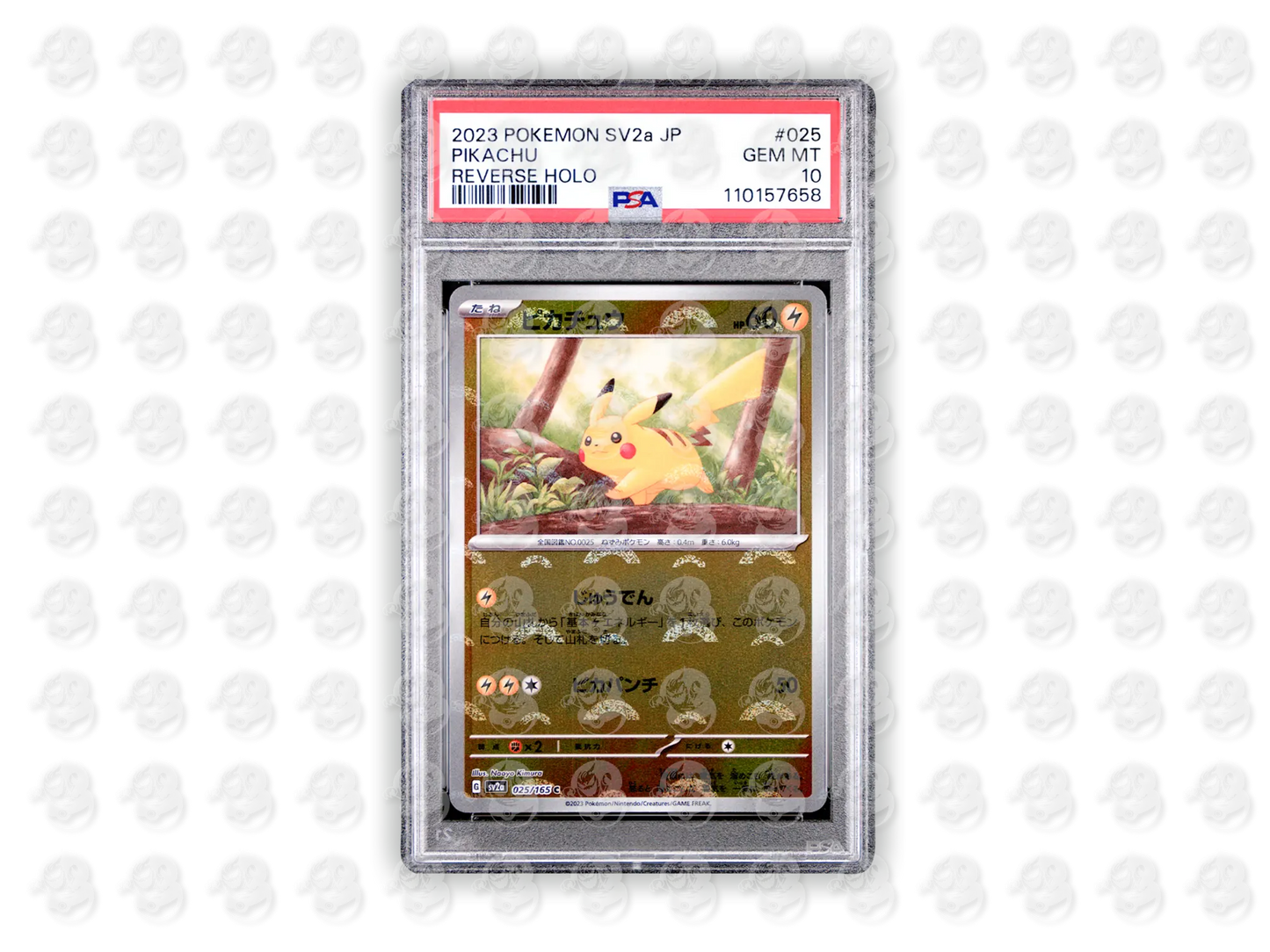 #025 PIKACHU - REVERSE HOLO | PSA 10 | 2023 SV2a-151