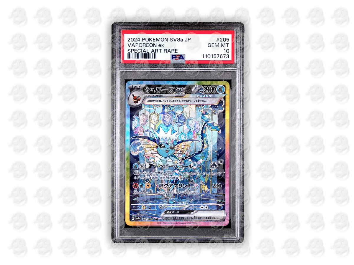 #205 VAPOREON EX - SPECIAL ART RARE | PSA 10 | 2024 SV8a-TERASTAL FEST ex