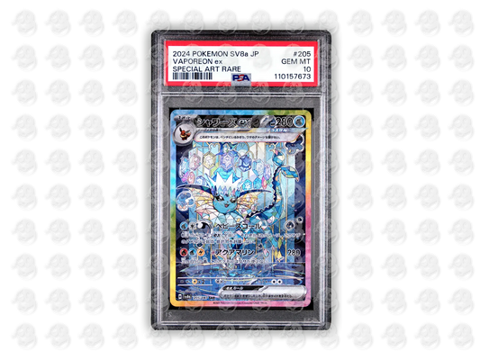 #205 VAPOREON EX - SPECIAL ART RARE | PSA 10 | 2024 SV8a-TERASTAL FEST ex
