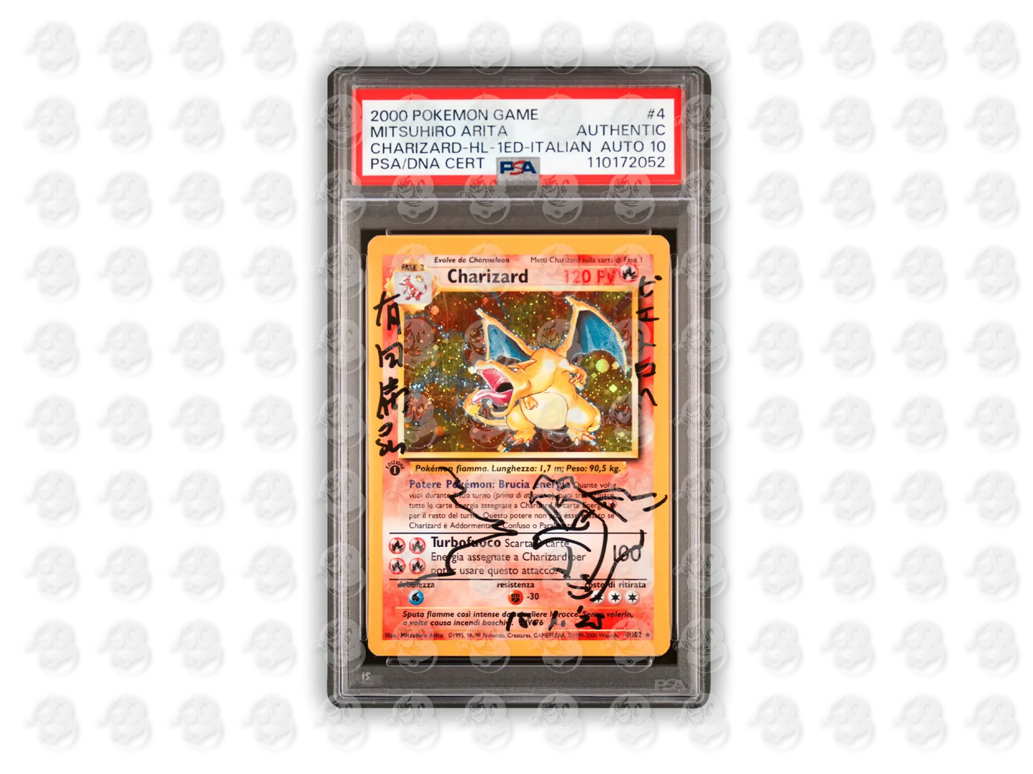 #4 ARITA SKETCH CHARIZARD-HOLO - 1ST EDITION-ITALIAN | PSA Authentic | 2000 GAME