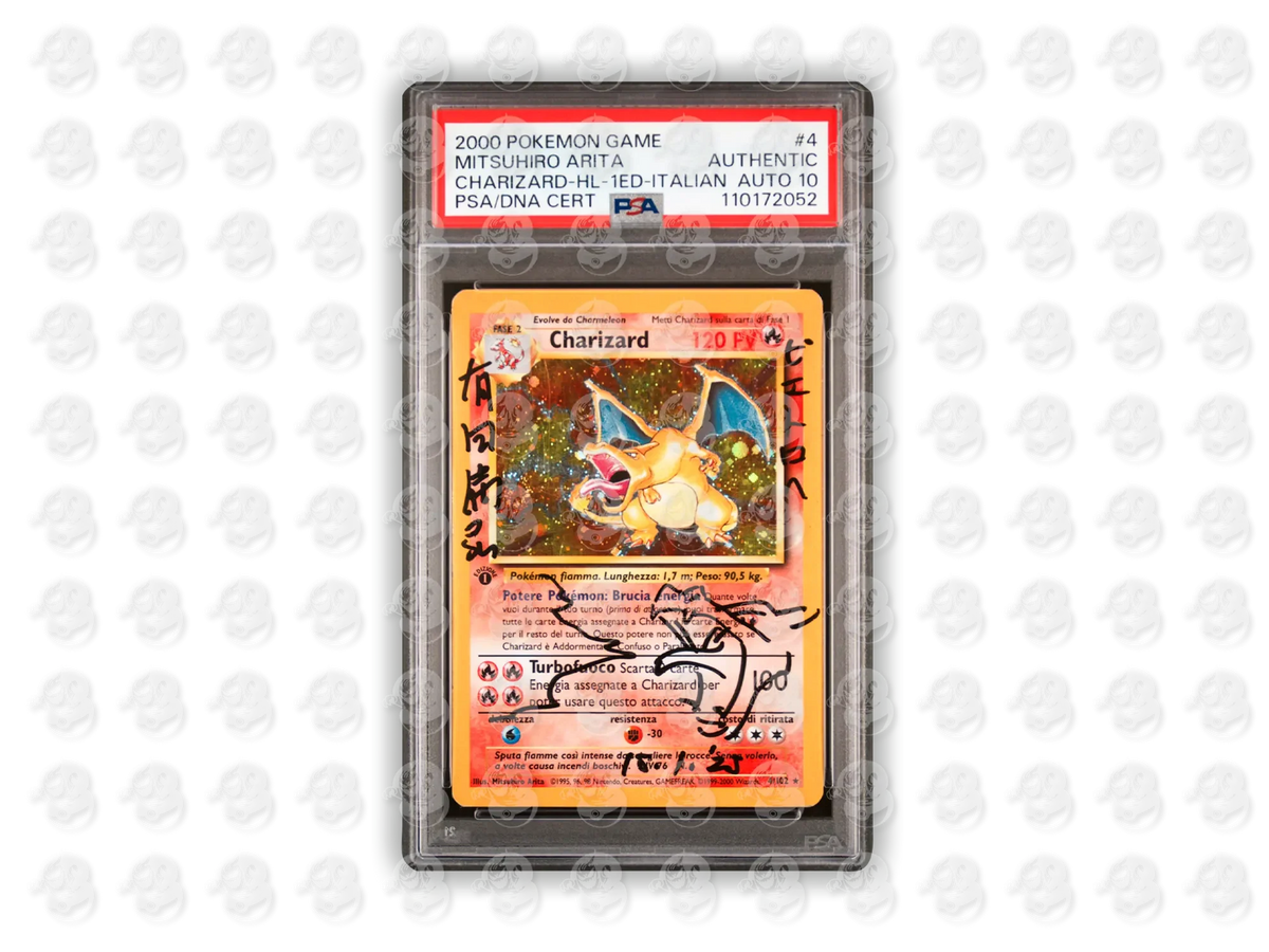 #4 ARITA SKETCH CHARIZARD-HOLO - 1ST EDITION-ITALIAN | PSA Authentic | 2000 GAME