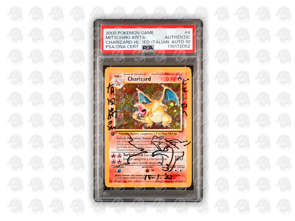 #4 ARITA SKETCH CHARIZARD-HOLO - 1ST EDITION-ITALIAN | PSA Authentic | 2000 GAME