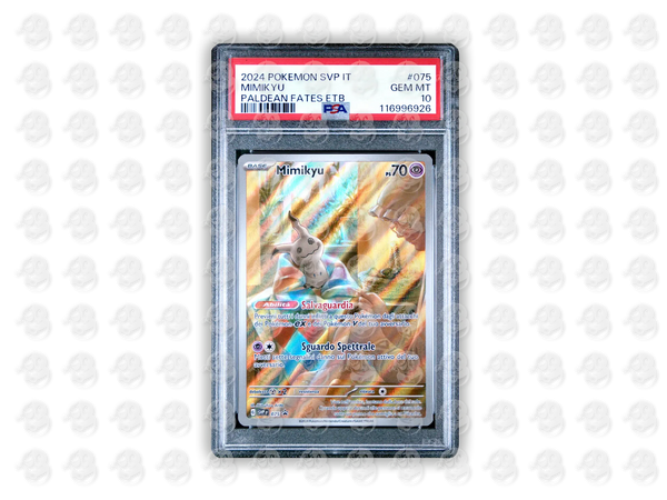 #075 MIMIKYU - PALDEAN FATES ELITE TRAINER BOX | PSA 10 | 2024 SVP IT-SV BLACK STAR PROMO