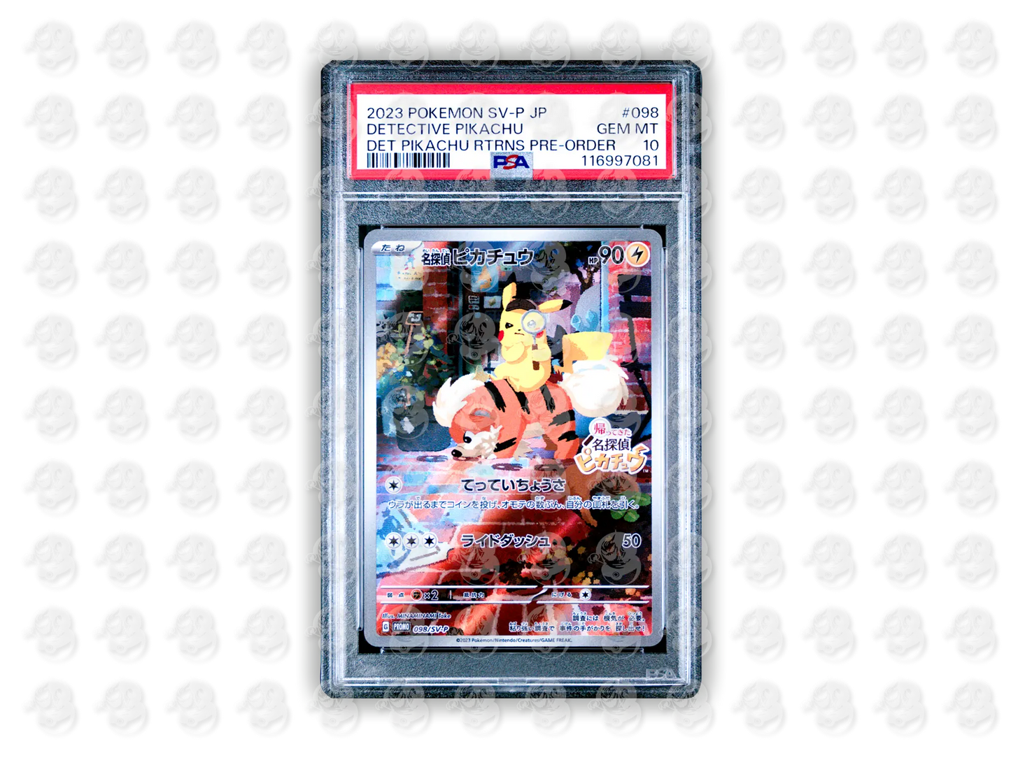 #098 DETECTIVE PIKACHU - DETECTIVE PIKACHU RETURNS PRE-ORDER | PSA 10 | 2023 SV-P PROMO