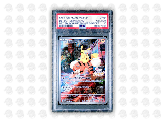 #098 DETECTIVE PIKACHU - DETECTIVE PIKACHU RETURNS PRE-ORDER | PSA 10 | 2023 SV-P PROMO
