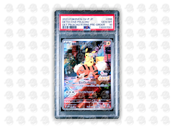 #098 DETECTIVE PIKACHU - DETECTIVE PIKACHU RETURNS PRE-ORDER | PSA 10 | 2023 SV-P PROMO