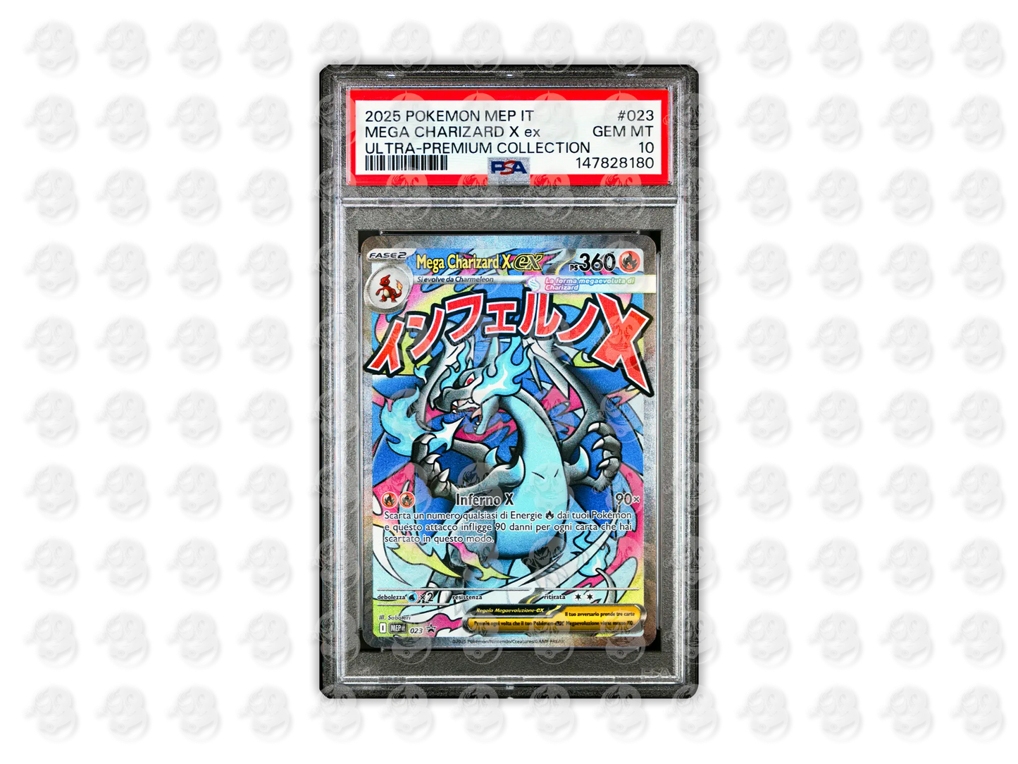 #023 MEGA CHARIZARD X EX - MEGA CHARIZARD X ex ULTRA-PREMIUM COLLECTION | PSA 10 | 2025 MEP IT-ME BLACK STAR PROMO