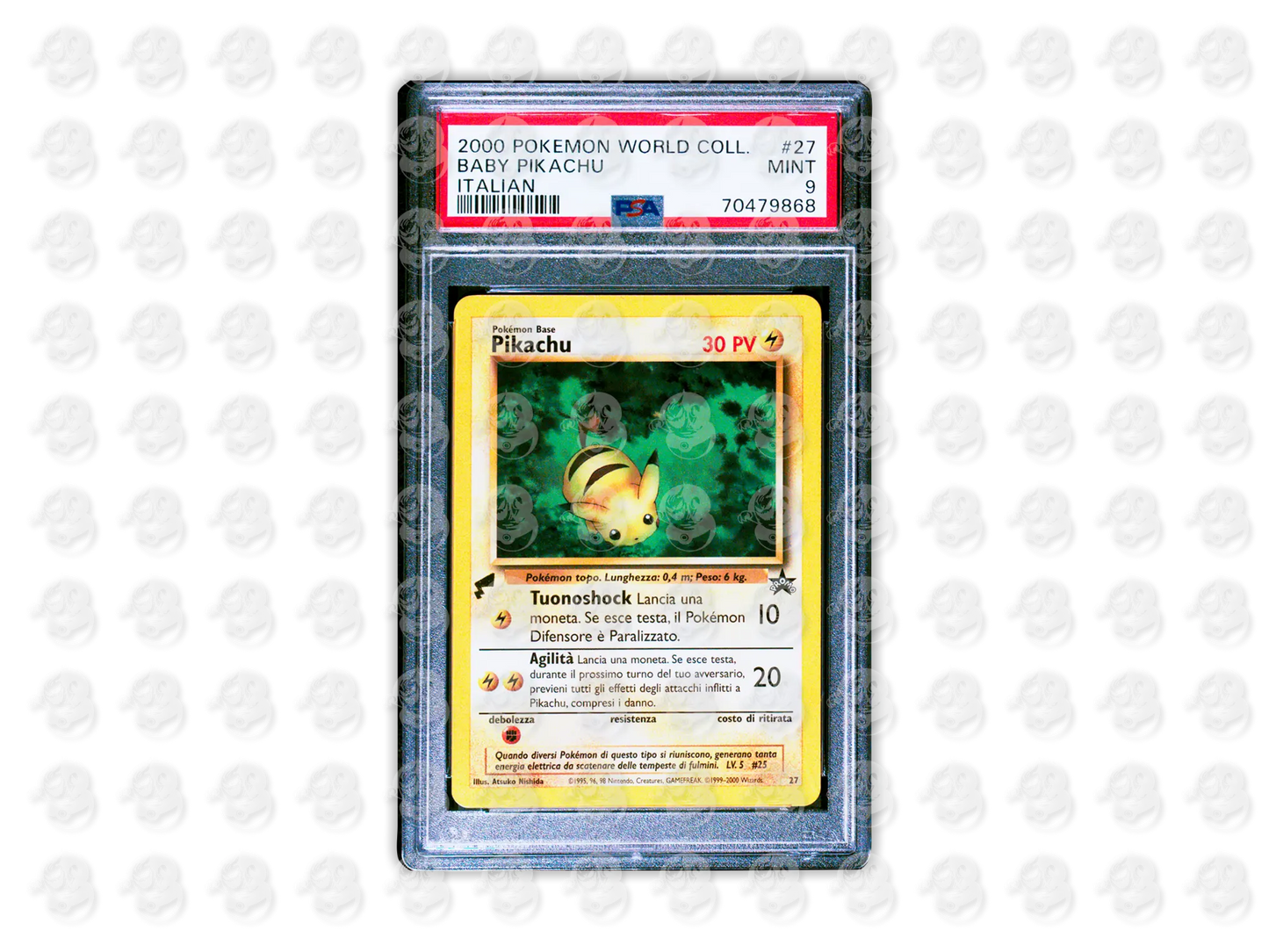 #27 BABY PIKACHU - ITALIAN | PSA 9 | 2000 PIKACHU WORLD
