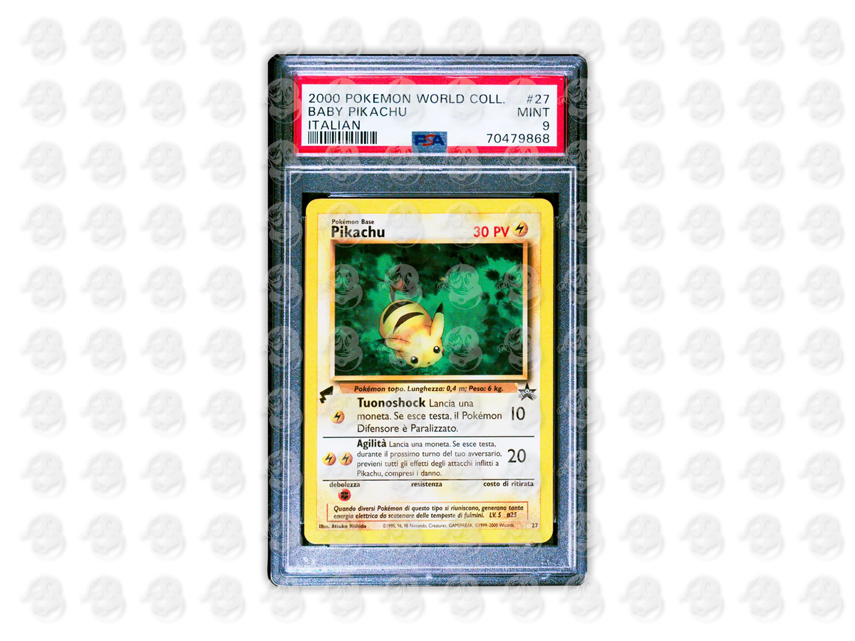 #27 BABY PIKACHU - ITALIAN | PSA 9 | 2000 PIKACHU WORLD
