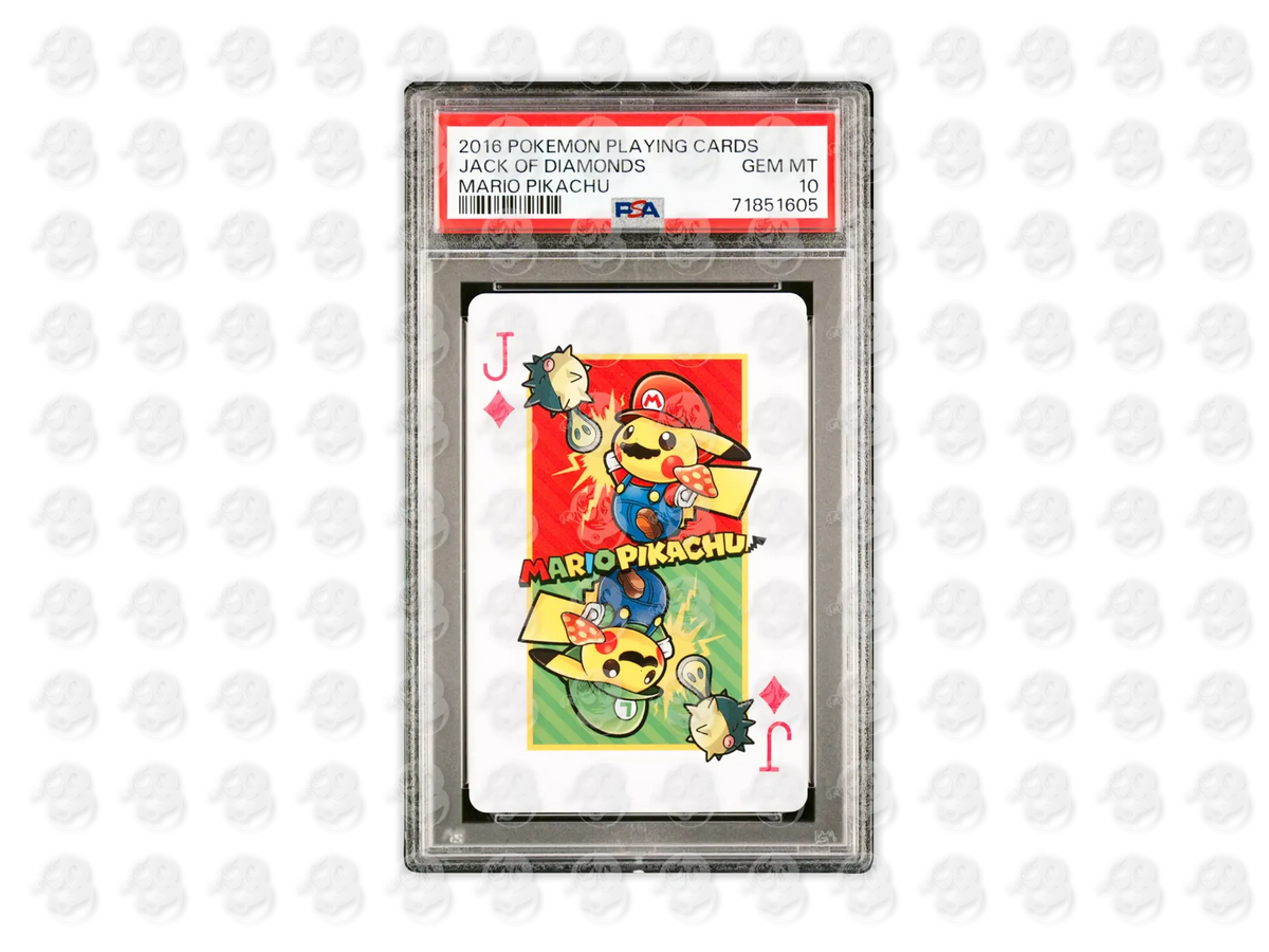 JACK OF DIAMONDS | PSA 10 | 2016 PLAYING CARDS MARIO PIKACHU