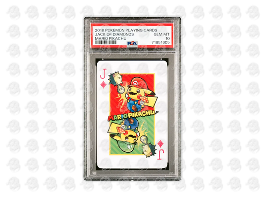JACK OF DIAMONDS | PSA 10 | 2016 PLAYING CARDS MARIO PIKACHU