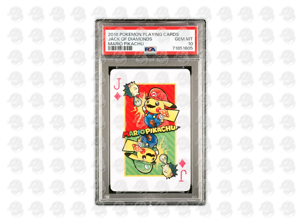 JACK OF DIAMONDS | PSA 10 | 2016 PLAYING CARDS MARIO PIKACHU