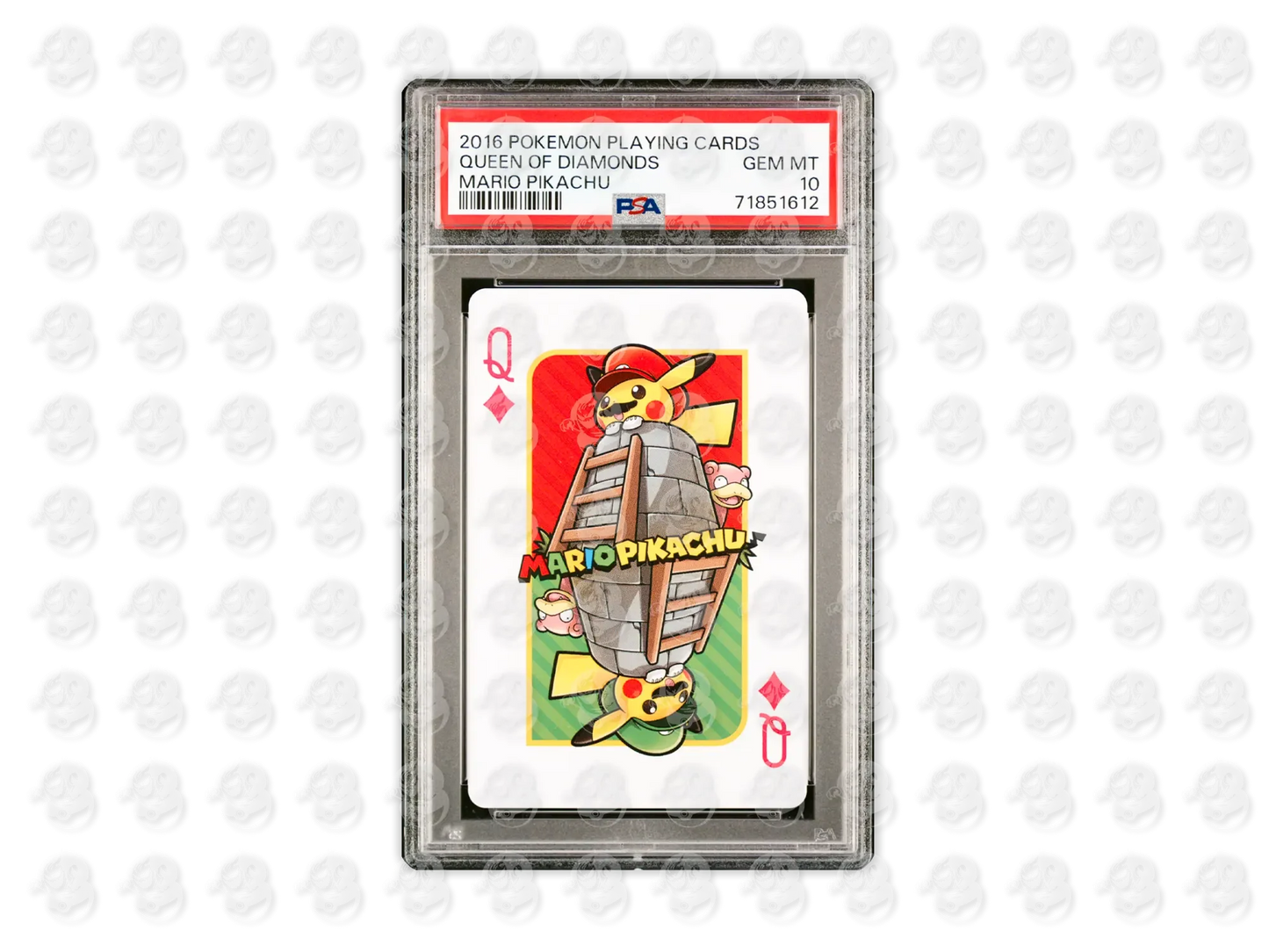QUEEN OF DIAMONDS - - | PSA 10 | 2016 PLAYING CARDS MARIO PIKACHU