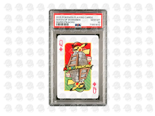 QUEEN OF DIAMONDS - - | PSA 10 | 2016 PLAYING CARDS MARIO PIKACHU