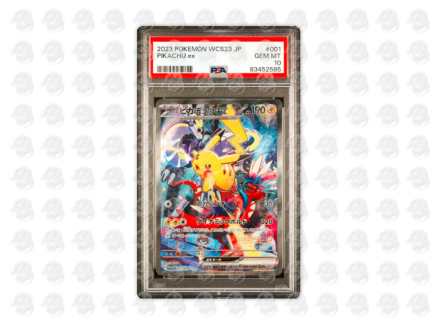 #1 PIKACHU EX - - | PSA 10 | 2023 WCS23-WORLD CHAMPIONSHIPS YOKOHAMA DECK: PIKACHU