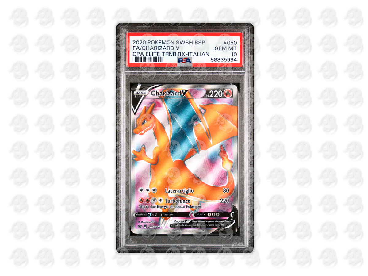 #50 FULL ART/CHARIZARD V - CHAMPION'S PATH ELITE TRAINER BOX-ITALIAN | PSA 10 | 2020 BLACK STAR PROMO