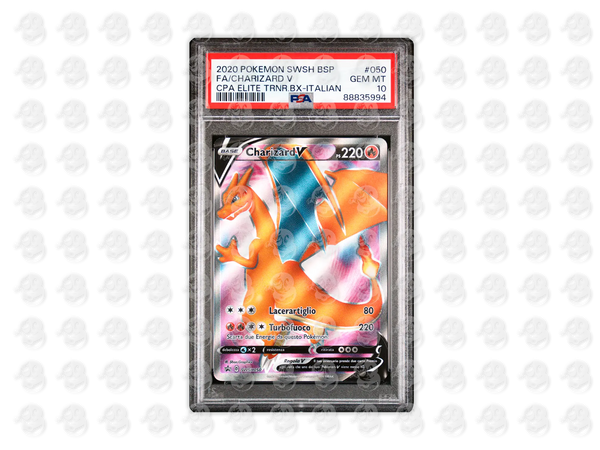 #50 FULL ART/CHARIZARD V - CHAMPION'S PATH ELITE TRAINER BOX-ITALIAN | PSA 10 | 2020 BLACK STAR PROMO
