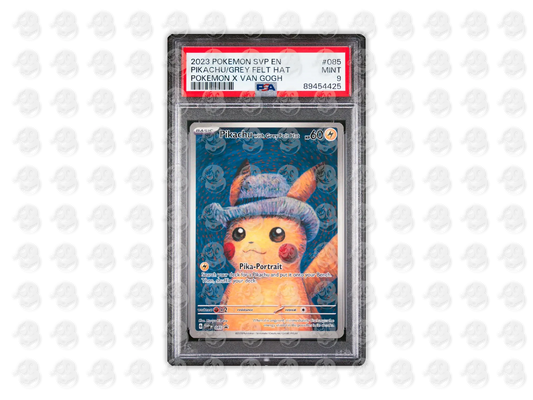 #085 PIKACHU WITH GREY FELT HAT - POKEMON X VAN GOGH | PSA 9 | 2023 SVP EN-SV BLACK STAR PROMO