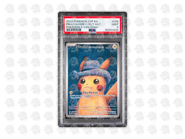 #085 PIKACHU WITH GREY FELT HAT - POKEMON X VAN GOGH | PSA 9 | 2023 SVP EN-SV BLACK STAR PROMO