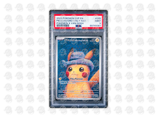#085 PIKACHU WITH GREY FELT HAT - POKEMON X VAN GOGH | PSA 9 | 2023 SVP EN-SV BLACK STAR PROMO