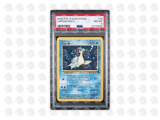 #10 LAPRAS-HOLO - - | PSA 8 | 2000 FOSSIL