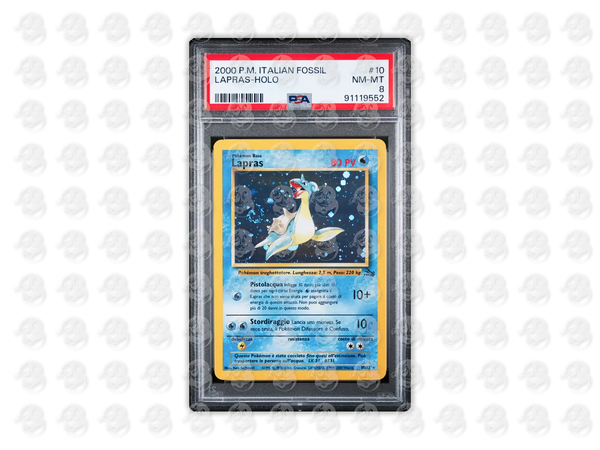 #10 LAPRAS-HOLO - - | PSA 8 | 2000 FOSSIL
