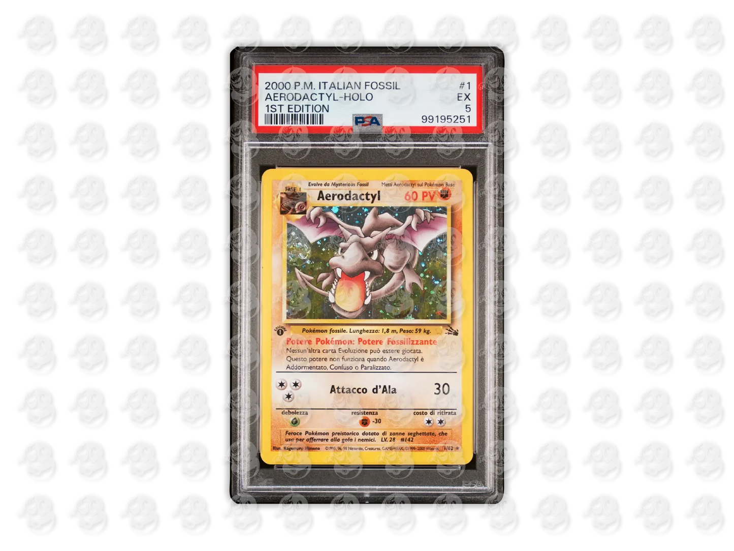 #1 AERODACTYL-HOLO - 1ST EDITION | PSA 5 | 2000 FOSSIL