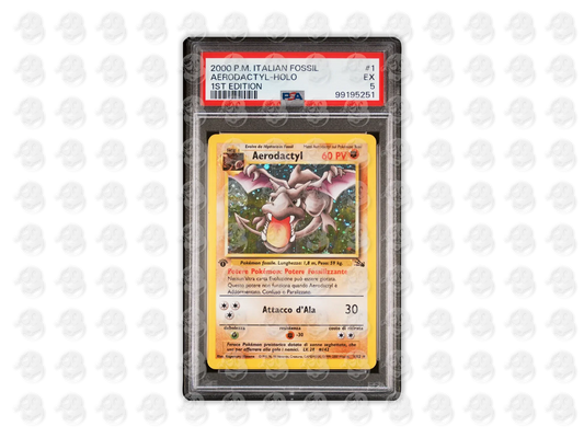 #1 AERODACTYL-HOLO - 1ST EDITION | PSA 5 | 2000 FOSSIL
