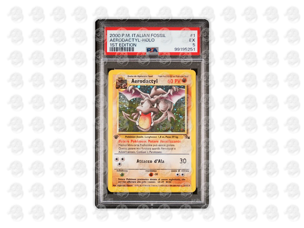#1 AERODACTYL-HOLO - 1ST EDITION | PSA 5 | 2000 FOSSIL