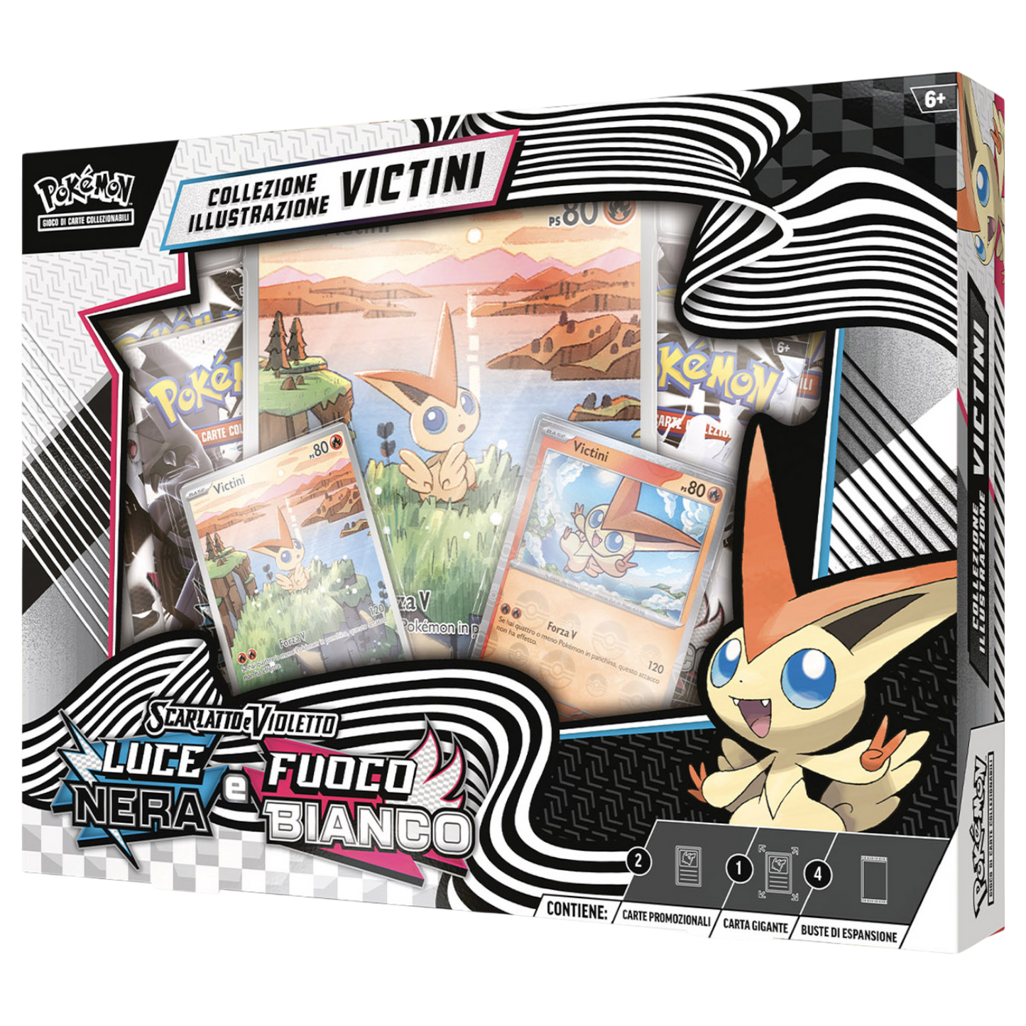 Luce Nera & Fuoco Bianco - Collezione con illustrazione Victini